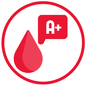 blood type a positive icon